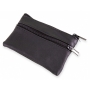 Monedero de polipiel negro con estuche y adhesivo personalizado Un detalle elegante y práctico para bodas