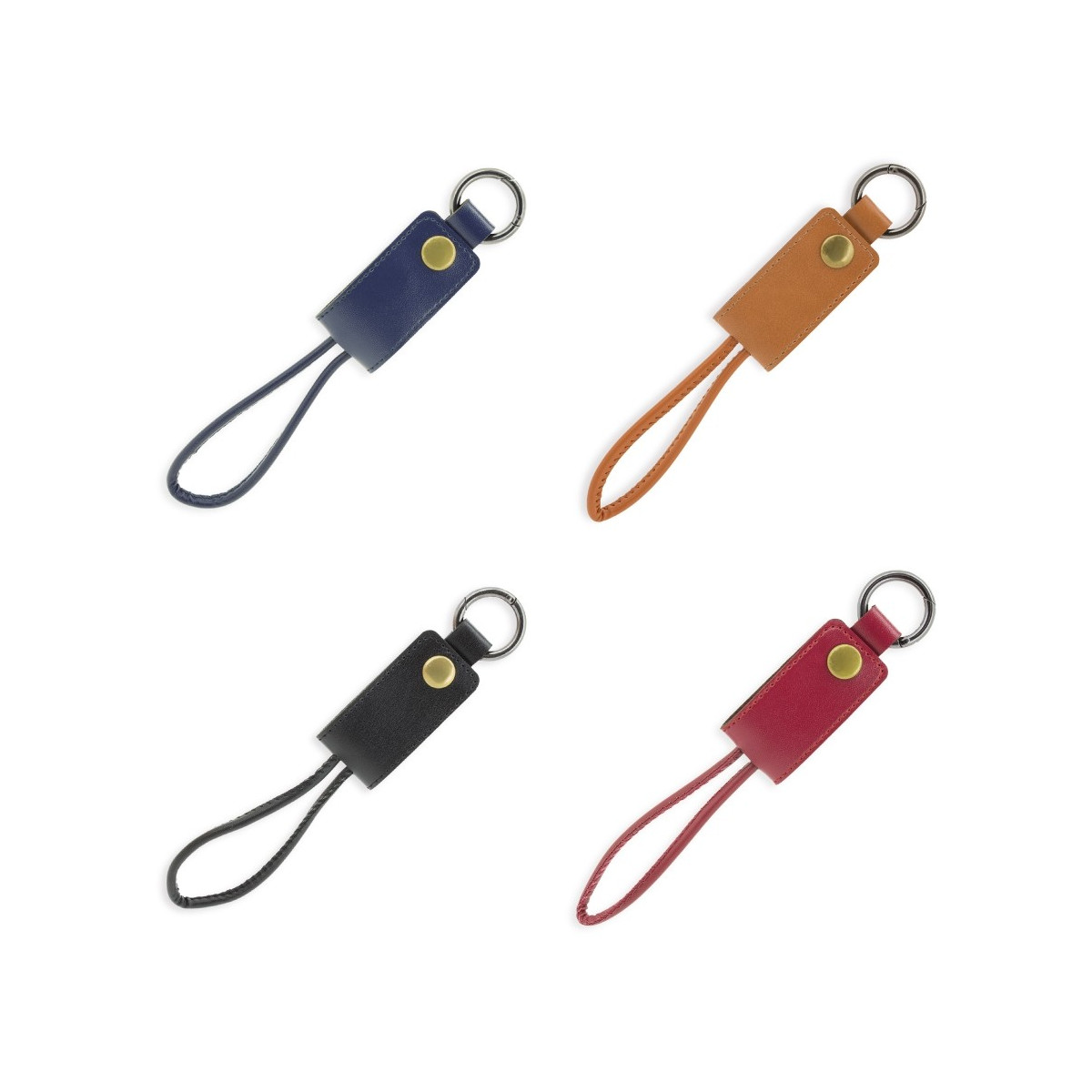 Llaveros de polipiel con cable conector
