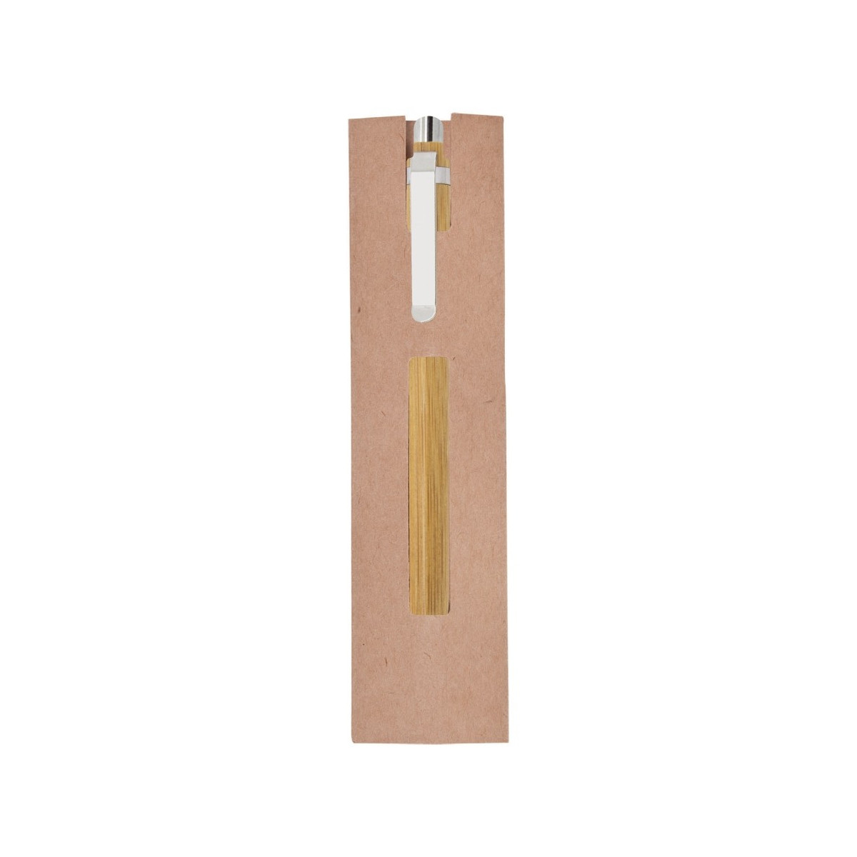 Bolígrafo de bambú con funda
