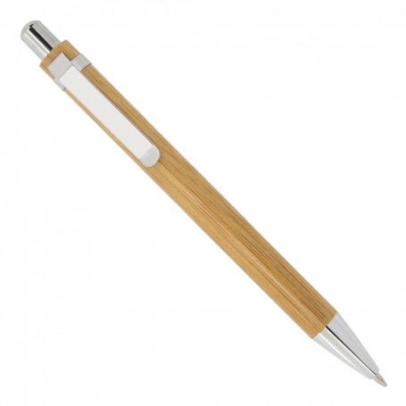 Bolígrafo de bambú con funda