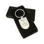 Llavero plateado para invitados personalizado con grabación láser