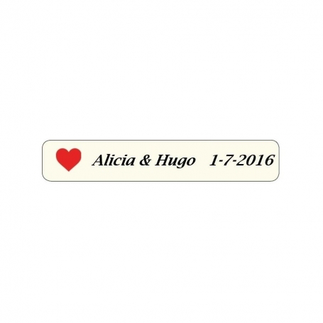 Boligrafo blanco para bodas personalizado