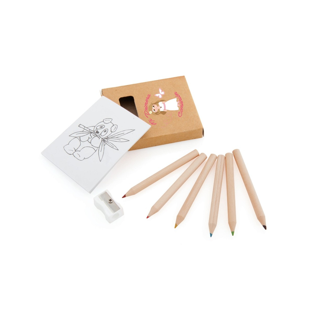Set para colorear para comunión de niña