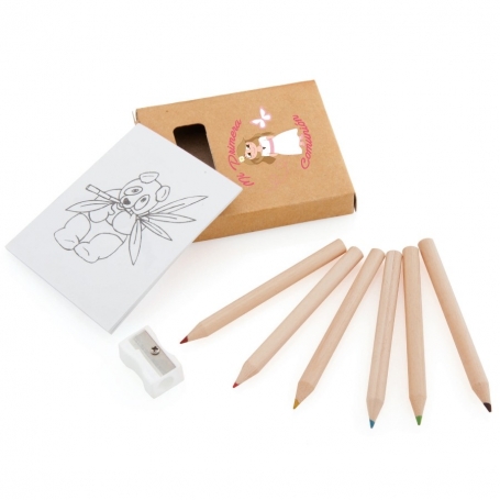 Set Para Colorear Para Comunión De Niña