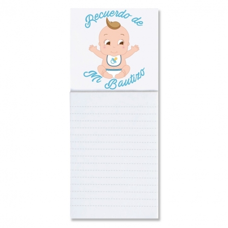 Libreta Con Imán Para Bautizo De Niño