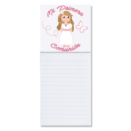 Libreta Con Imán Para Comunión De Niña