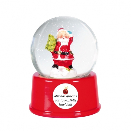 Bola de cristal personalizada para navidad