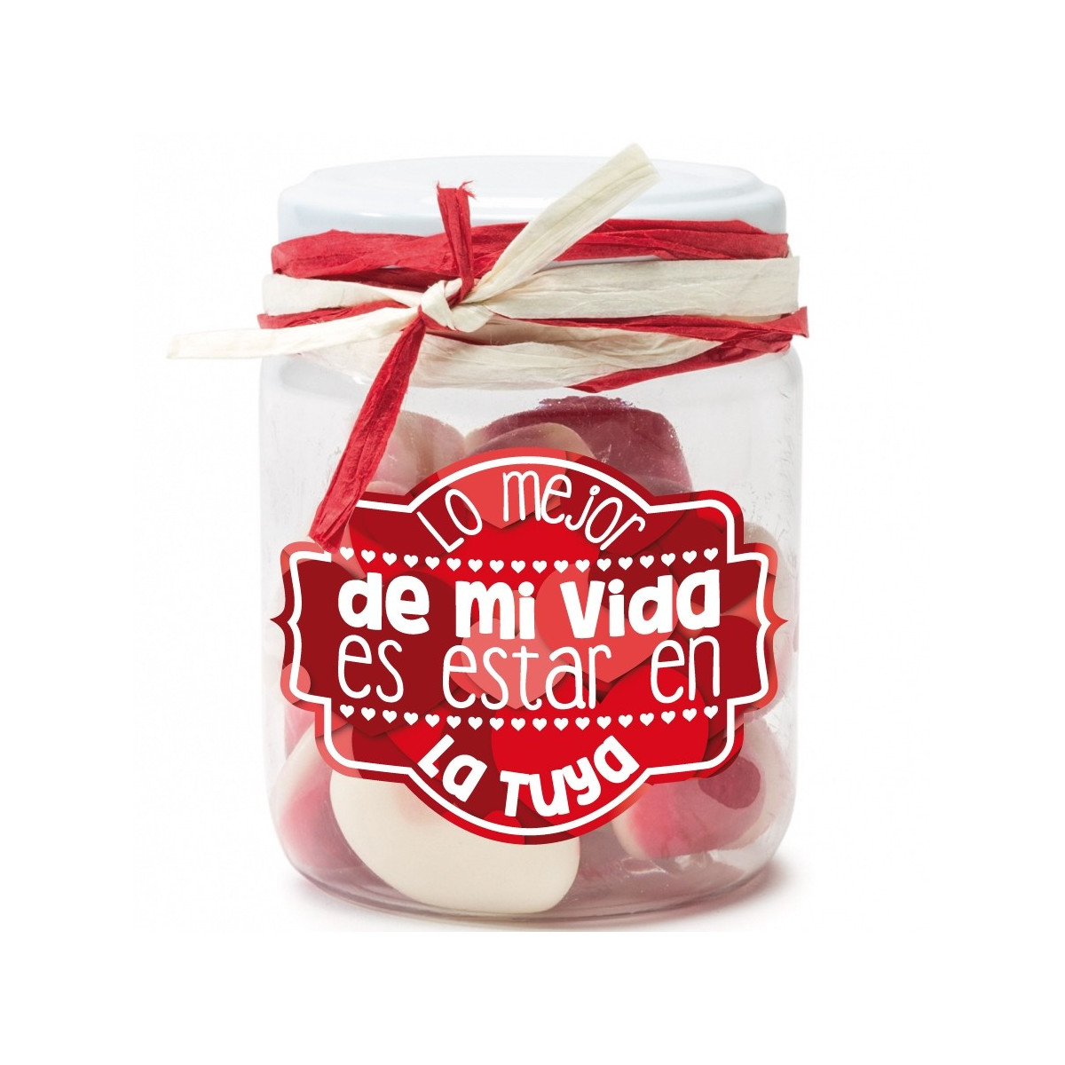 Tarros de chuches con mensajes