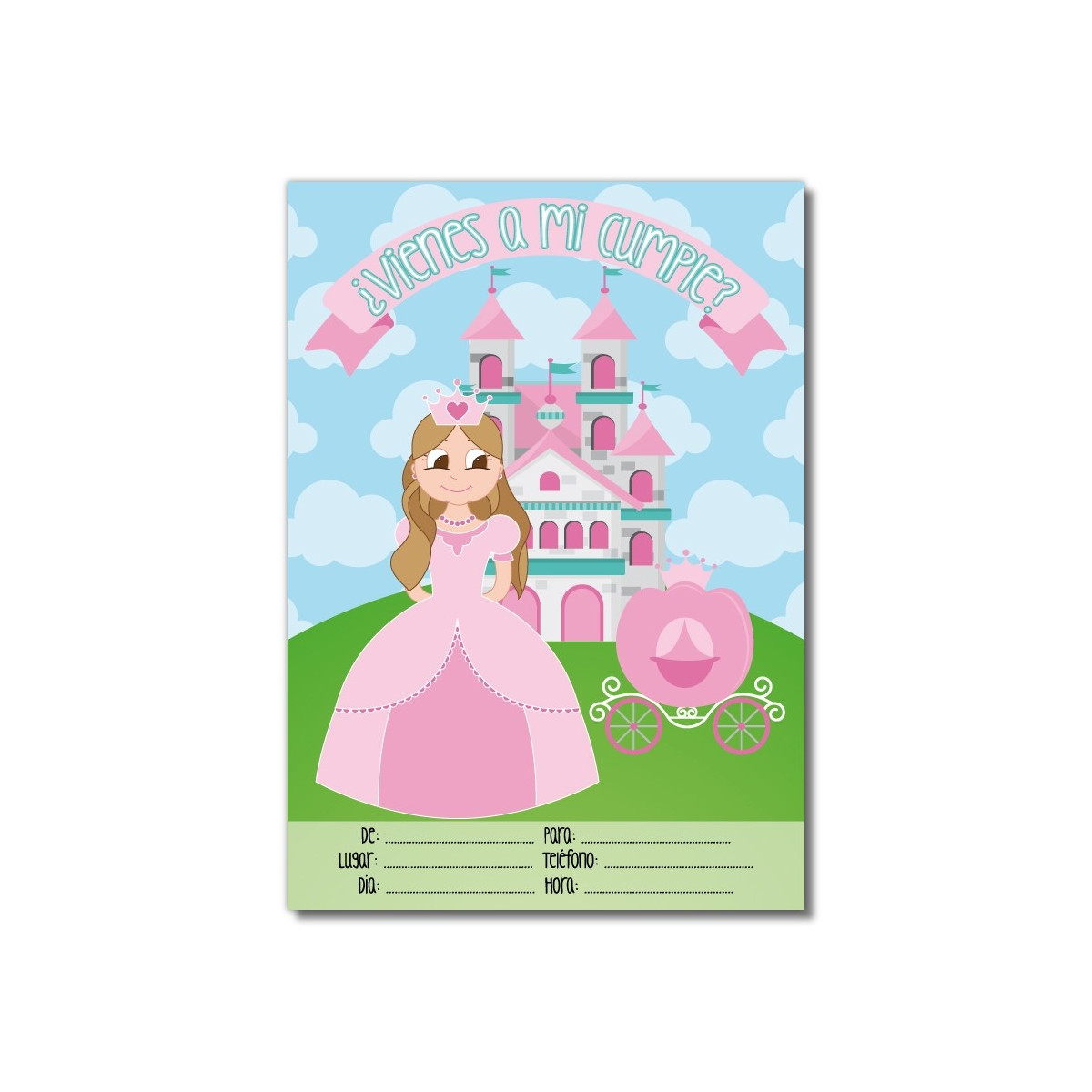 Invitación para cumpleaños de princesa