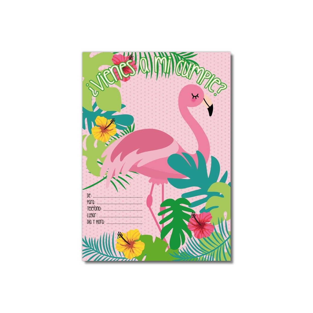 Invitaciones de cumpleaños de flamencos