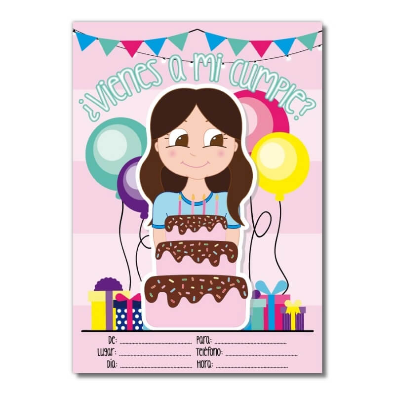 Invitaciones para cumpleaños de chicas