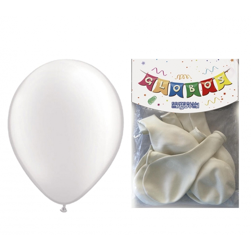 Pack de 12 globos blancos