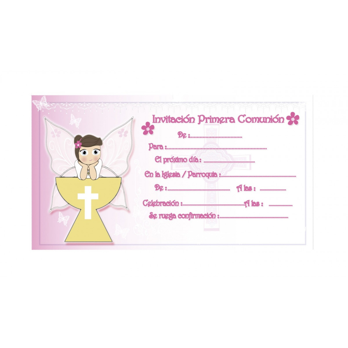 Invitación de comunión niña
