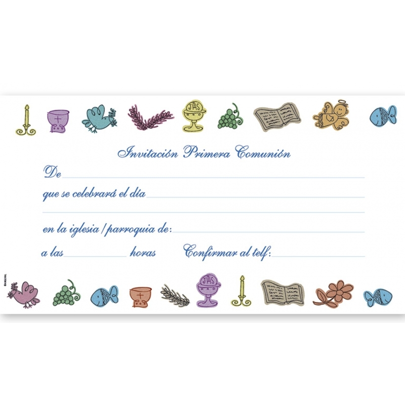 Invitación Comunión Personalizable Invitación Comunión Personalizable