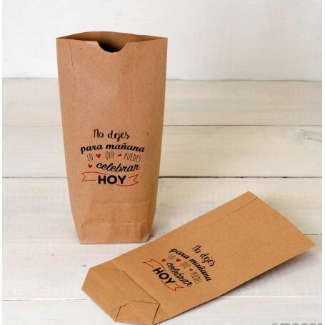 Bolsa Kraft No Dejes Para Mañana,rojo