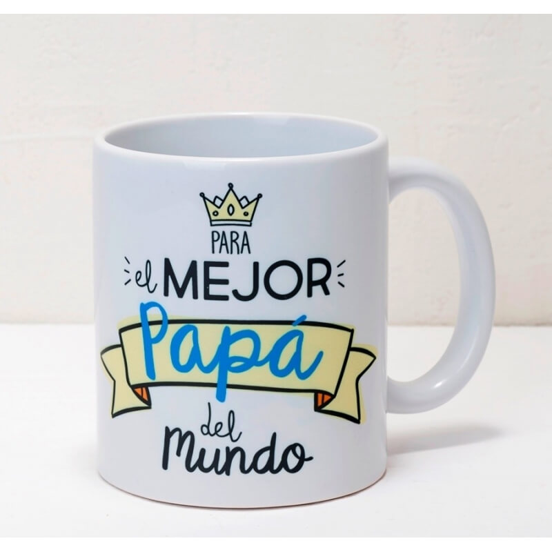 Taza Cerámica Para El Mejor Papá En Caja Regalo Taza Cerámica Para El Mejor Papá En Caja Regalo