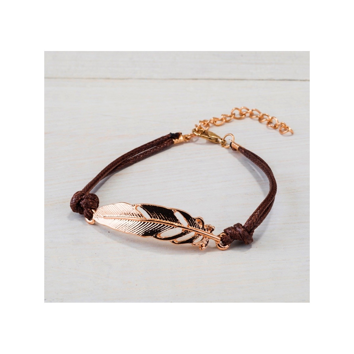 Pulsera pluma dorada