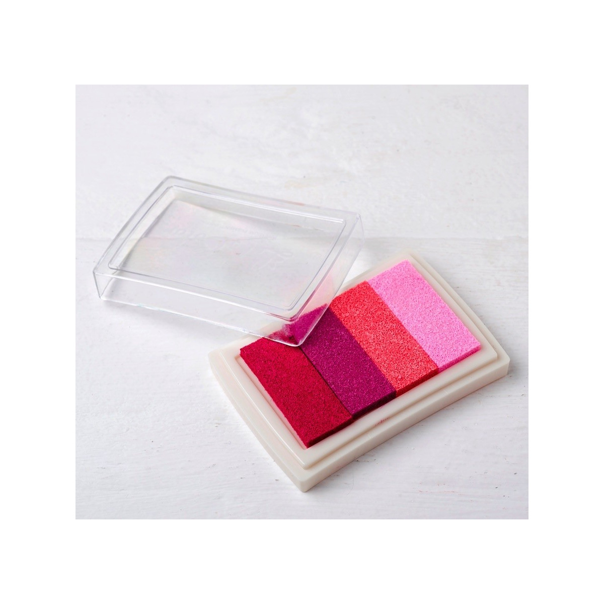 Tinta para árbol de huellas con tonos cálidos y vibrantes