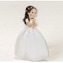 Figura 2d Niña Comunión Vestido Largo Y Corona