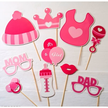 Set De Postizos Infantil En Color Rosa, 10 Piezas
