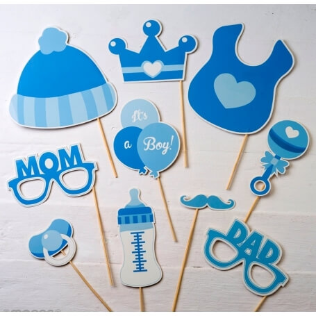 Set De Postizos Infantil En Color Azul, 10 Piezas