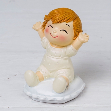 Figura bebé pop &fun sentado en cojín para tarta de bautizo barata