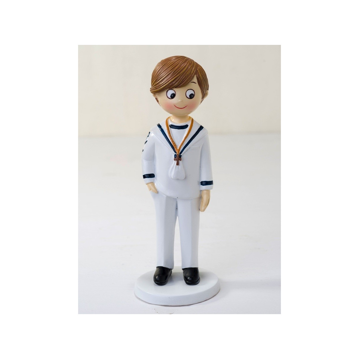 Figura de Tarta Niño Comunión con Traje de Marinero y Manos en el Bolsillo: 17 cm