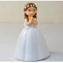 Figura Comunión Niña Vestido Largo Y Corona