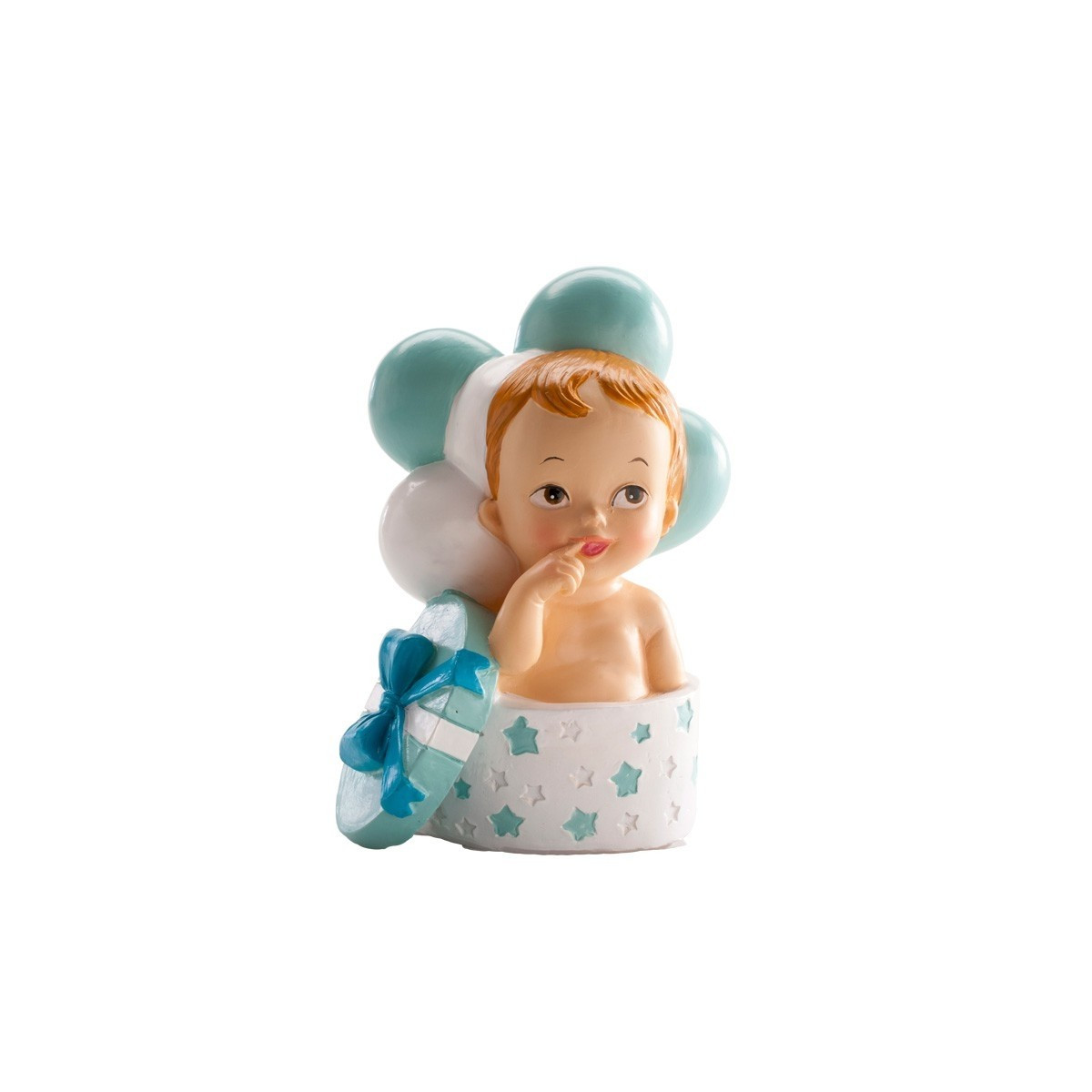Figura de Bebé en Caja Recuerdo de Bautizo y Decoración Especial