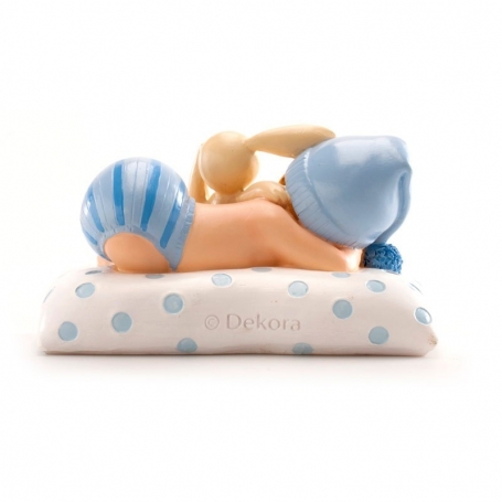Figura de bautizo para tarta con bebé durmiendo