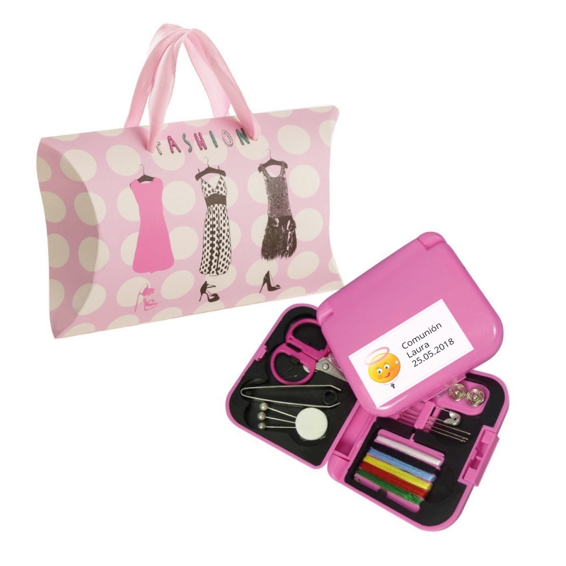 Costurero De Bolso Personalizado Con Adhesivo Comunión En Caja De Cartón Costurero De Bolso Personalizado Con Adhesivo Comunión En Caja De Cartón