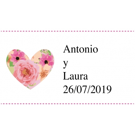 jabon forma rosa personalizado boda adhesivo novio