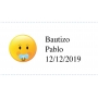 Adhesivo personalizado bautizo de emoji