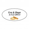 Adhesivo 4x2cm, Adhesivos Boda Originales y Baratos
