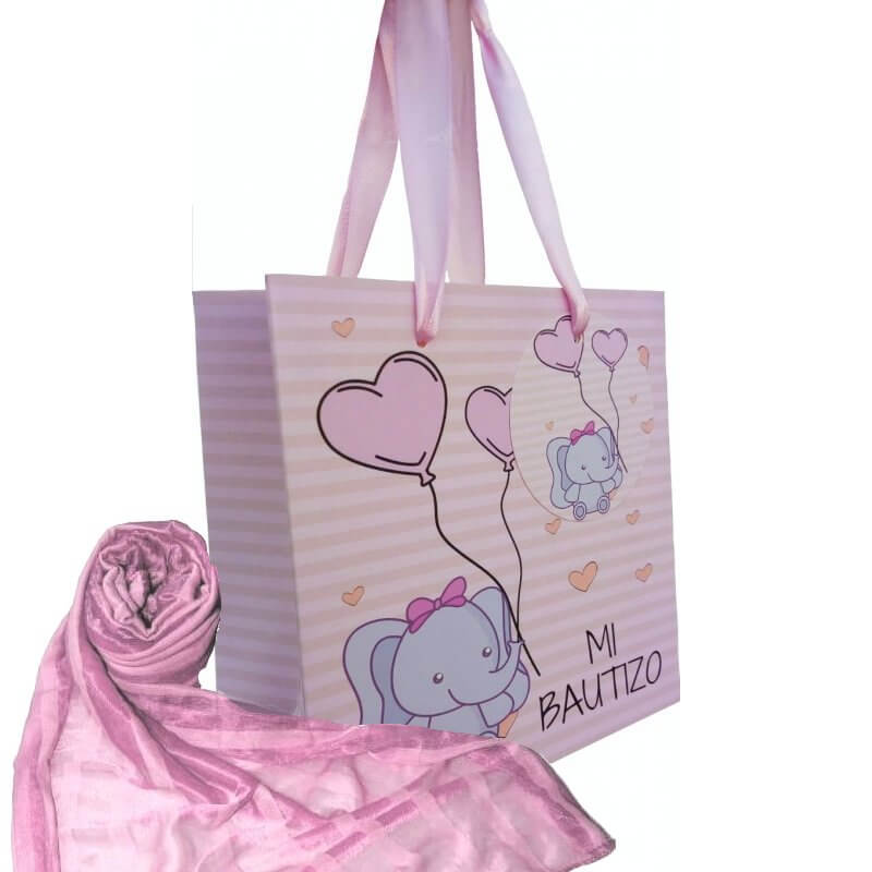 Caja con pashmina niña