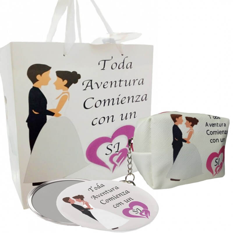 Set monedero y espejo para boda