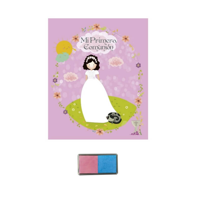 libro de huella comunión niña