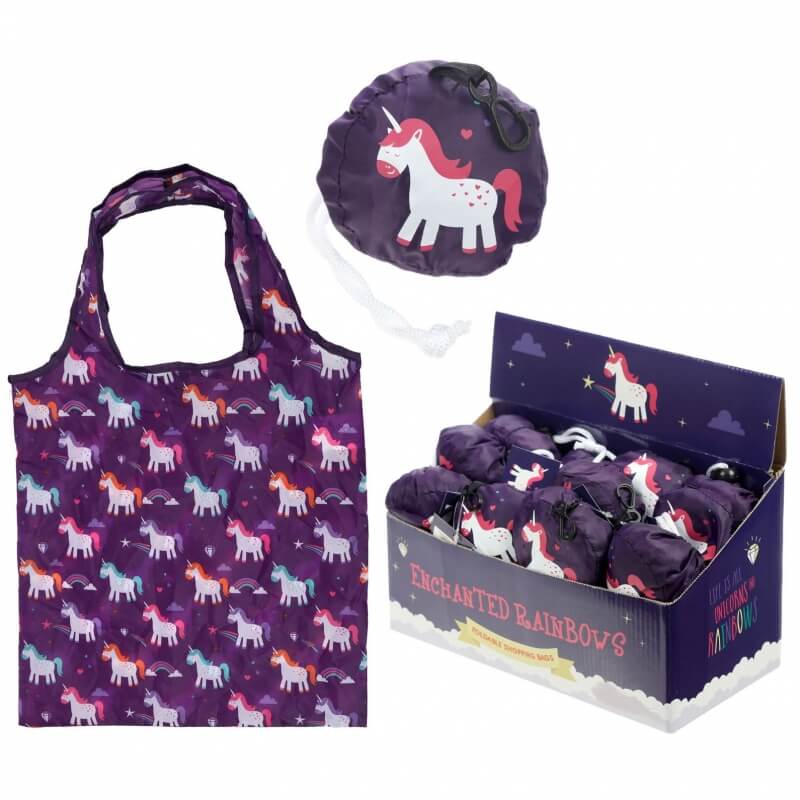 Bolsa plegable unicornio