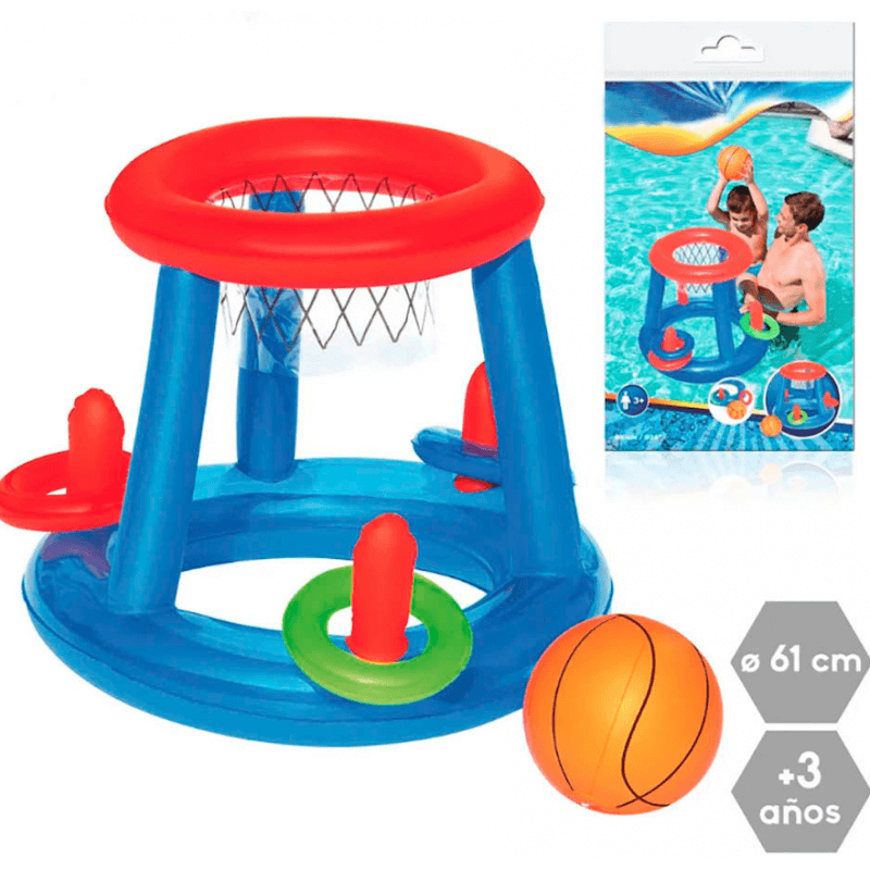 Canasta hinchable para niños